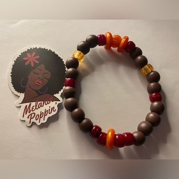 Melanin Poppin Beaded Bracelet - Picture 1 of 2